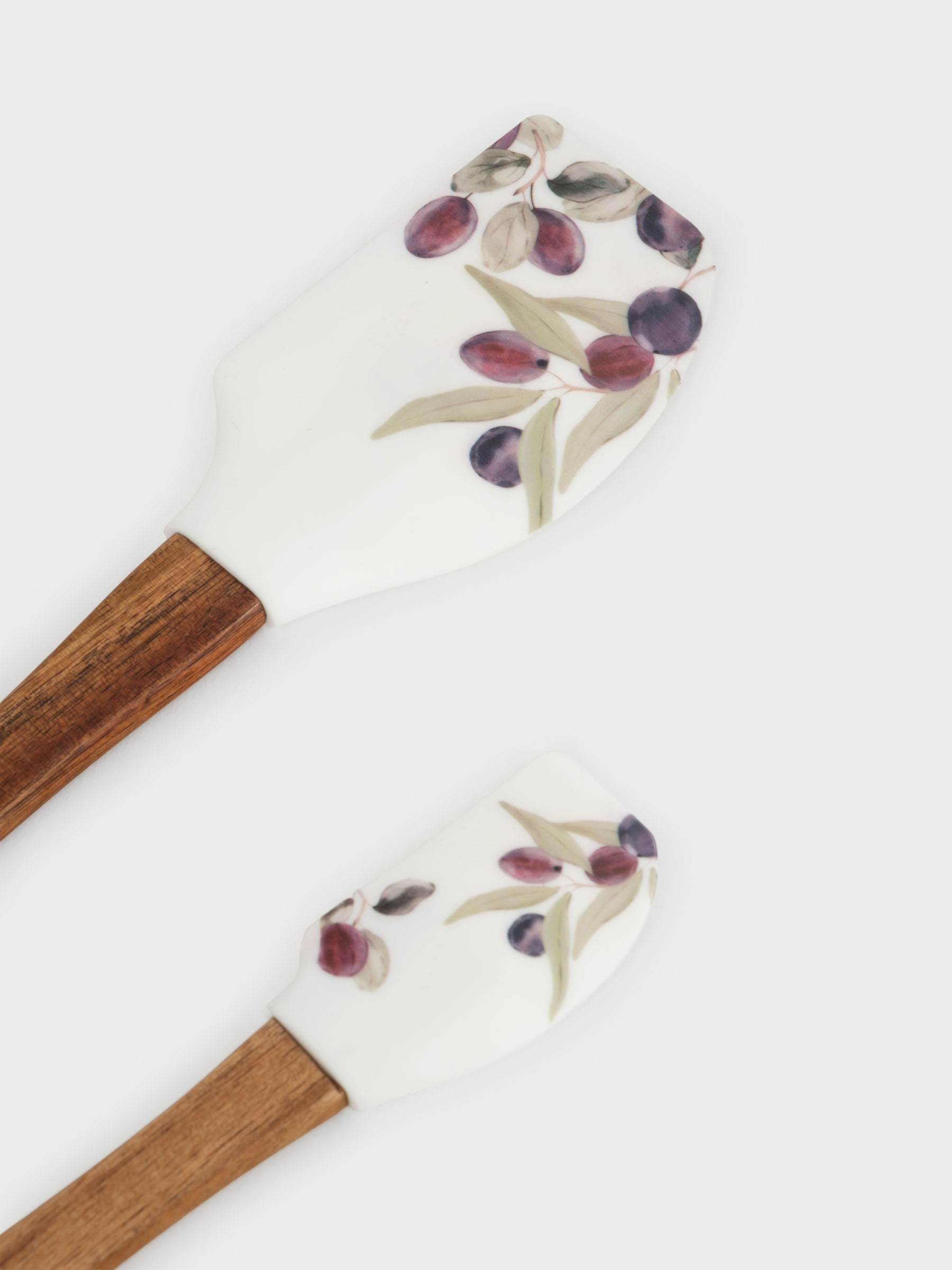 Лопатка-шпатель, 2 шт, силикон/дерево, Сливы, Plum Orchard, Anna Lafarg Лопатка-шпатель, 2 шт, силикон/дерево, Сливы, Plum Orchard, Anna Lafarg