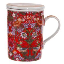Кружка c крышкой и ситечком в подарочной упаковке 0,35л Земляника, фарфор, Maxwell Williams