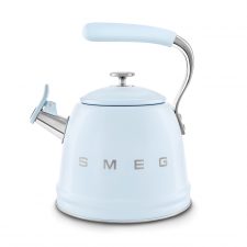 Чайник со свистком Smeg, 2,3 л, пастельный голубой, Италия, Индукция