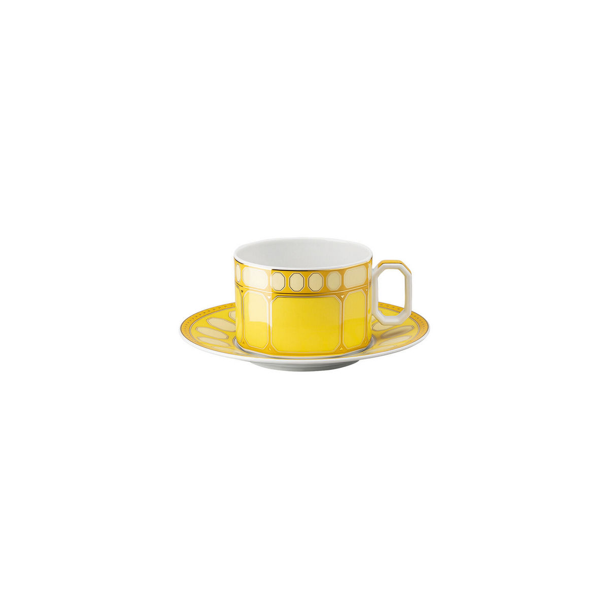 Чашка чайная с блюдцем 260 мл Rosenthal Swarovski Сигнум, желтый, Германия Чашка чайная с блюдцем 260 мл Rosenthal Swarovski Сигнум, желтый, Германия