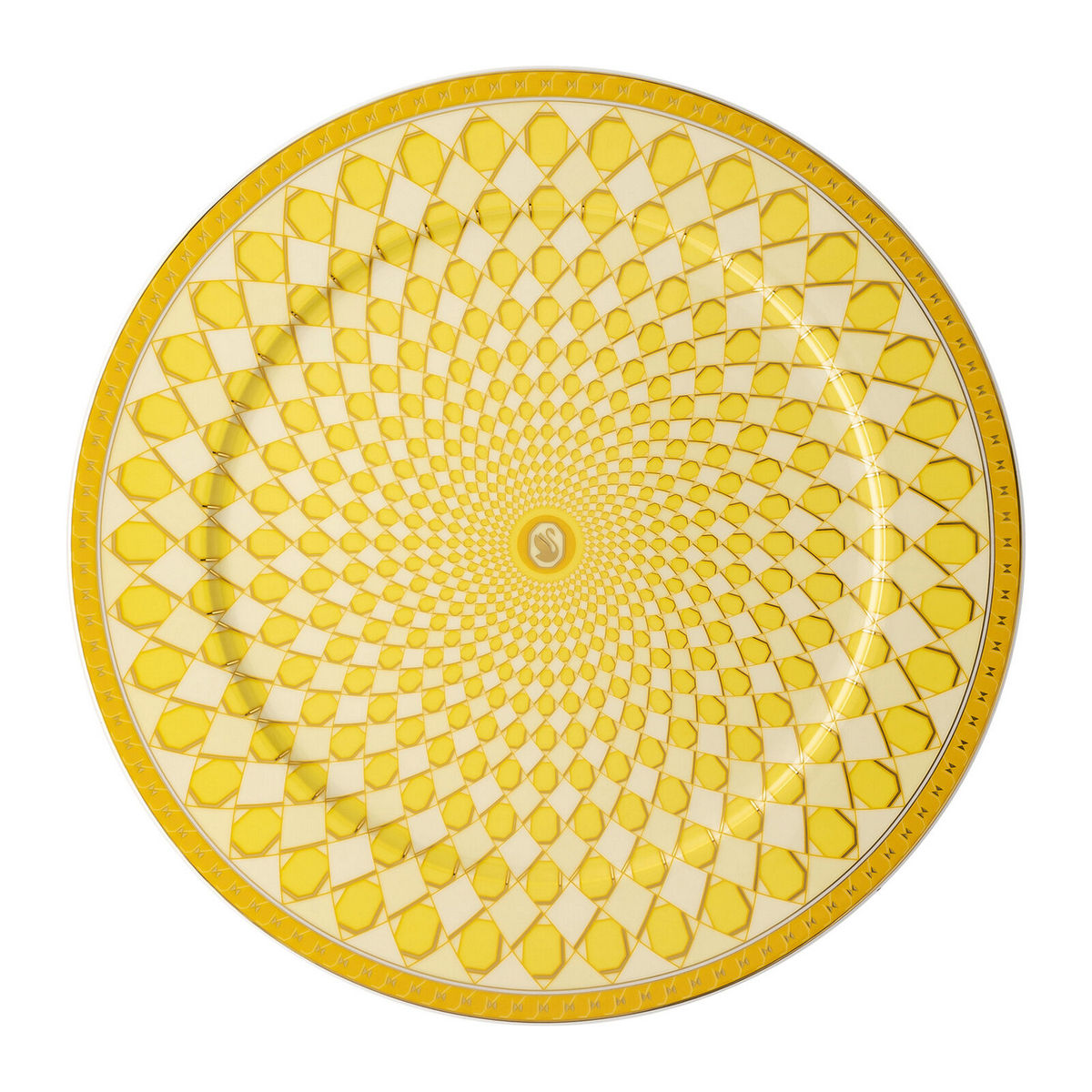 Блюдо круглое 33 см Rosenthal Swarovski Сигнум, желтый, Германия Блюдо круглое 33 см Rosenthal Swarovski Сигнум, желтый, Германия