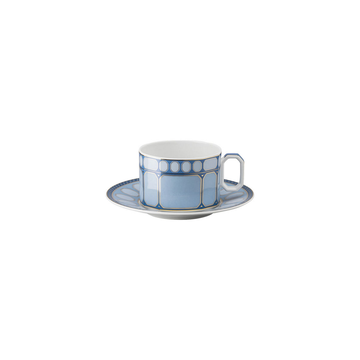 Чашка чайная с блюдцем 260 мл Rosenthal Swarovski Сигнум, синий, Германия Чашка чайная с блюдцем 260 мл Rosenthal Swarovski Сигнум, синий, Германия