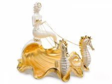 Статуэтка Сирена с морскими коньками 26 см, золото, Vittorio Sabadin (Италия)
